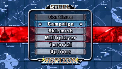 Steel Horizon title screen for PSP